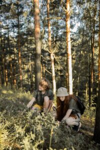 Teenagers on an Adventure in a ForestĀ